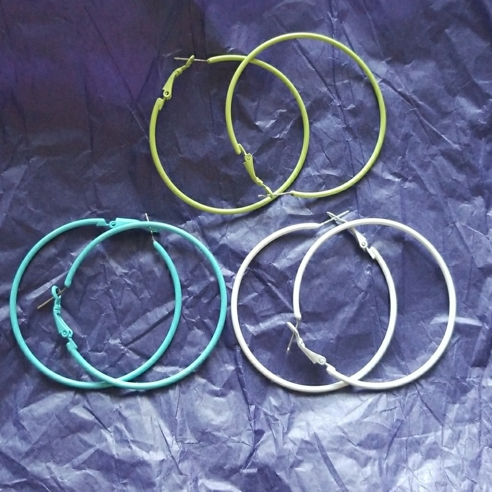 3 hoop earring bundle.